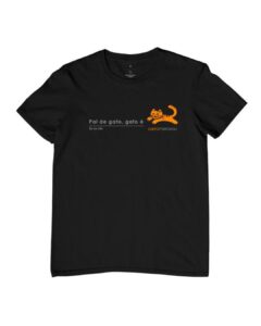 Camisa Preta - Clássica - Pai de Gato, Gato é