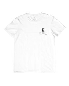 Camiseta Clássica - Branca - Casal e dois gatos