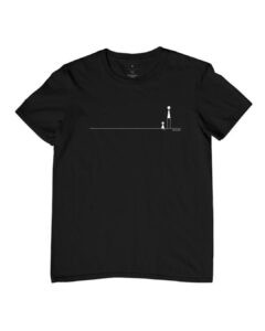 Camiseta Clássica - Minimalista - Preta - Mulher e Gato